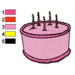Free Birthday Cake Embroidery Designs